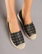 milas91 Espadrile Negre cu șnur împletit și model geometric Sdivira