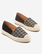 milas91 Espadrile Negre cu șnur împletit și model geometric Sdivira