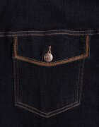 milas91 Geacă Albastră Denim cu Bumbac Decorată cu Borduri Contrastante Nedore
