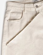 milas91 Jeans bej deschis cu croială largă cu talie înaltă și margini neterminate Cattia