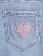 milas91 Pantaloni scurți De blugi Albastre cu talie înaltă și nasturi decorativi Jeviana