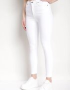 miss poem Blugi Albi din bumbac cu croială skinny Larnfe