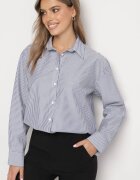 miss poem Cămașă Bleumarin cu croială clasică în dungi Lorise