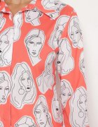 miss poem Cămașă Roz cu Imprimeu Artistic Fața Dremel