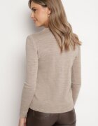 miss poem Cardigan Bej Cu nasturi cu nervuri Omeana