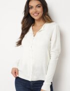 miss poem Cardigan Bej deschis cu nasturi cu nervuri Omeana