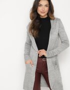 miss poem Cardigan Gri Deschis cu Buzunare laterale Sartella