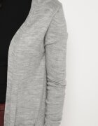 miss poem Cardigan Gri Deschis cu Buzunare laterale Sartella