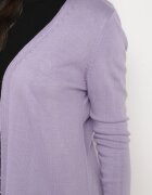 miss poem Cardigan Mov Deschis cu Buzunare Laterale Sartella