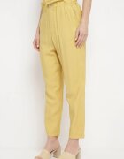 miss poem Pantaloni Galbeni cu elastic încrețit în talie cu croială clasică Anifa