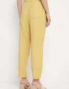 miss poem Pantaloni Galbeni cu elastic încrețit în talie cu croială clasică Anifa