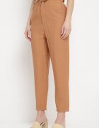 miss poem Pantaloni Maro cu elastic încrețit în talie cu croială clasică Anifa
