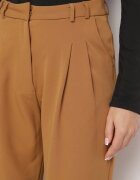 miss poem Pantaloni Maro de costum cu picior larg cu buzunare și găici la talie Lorttina