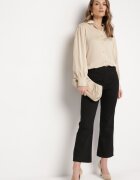 miss poem Pantaloni Negri Largi de costum cu talie înaltă Haretia