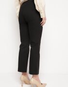 miss poem Pantaloni Negri Largi de costum cu talie înaltă Haretia