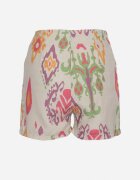 miss poem Pantaloni scurți Bej-Roz cu o croială ajustată cu model etno Arelafa