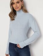 miss poem Pulover Albastru deschis Asimetric cu borduri elastice Averssa
