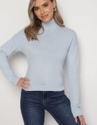 miss poem Pulover Albastru deschis Asimetric cu borduri elastice Averssa