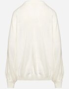 miss poem Pulover bej deschis croi oversized cu borduri largi Nittia