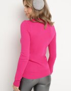 miss poem Pulover Clasic Fucsia cu Decolteu în V Felitha