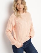 miss poem Pulover roz deschis cu croi tip cutie cu imprimeu striat Omelis