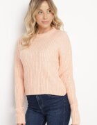 miss poem Pulover roz deschis cu croi tip cutie cu imprimeu striat Omelis
