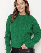 miss poem Pulover Verde închis Scurt cu Decupaj la Spate Torine