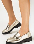  Mocasini Aurii Slip-on Cu Talpă Groasă Proserpina