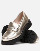  Mocasini Aurii Slip-on Cu Talpă Groasă Proserpina