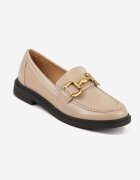 Mocasini Bej Plati cu Cataramă Decorativă Labina