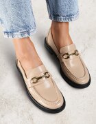  Mocasini Bej Plati cu Cataramă Metalică Evelithia
