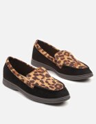  Mocasini cu imprimeu leopard cu cusături decorative Fonessae