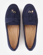  Mocasini cu ornamente metalice Cillora Bleumarin