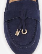  Mocasini cu ornamente metalice Cillora Bleumarin
