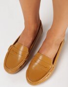  Mocasini Maro cu Talpă Plată cu Cusături Decorative Nireva