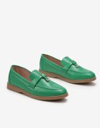  Mocasini Verzi Eleganti cu Pandantiv Decorativ Biaga
