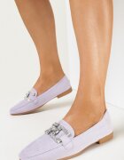 Mocasini Violet cu Decorațiune Metalică cu Zirconii Balki