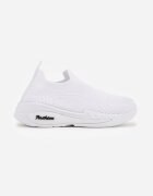 modern world Pantofi sport sneakers albi tip slip-on cu plasă Oaradah