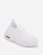 modern world Pantofi sport sneakers albi tip slip-on cu plasă Oaradah