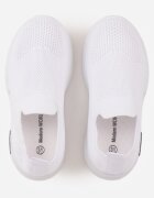 modern world Pantofi sport sneakers albi tip slip-on cu plasă Oaradah
