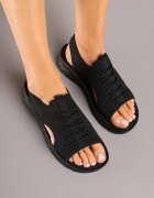 modern world Sandale Sport Negre cu fața flexibilă și șireturi decorative Zarie