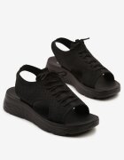 modern world Sandale Sport Negre cu fața flexibilă și șireturi decorative Zarie