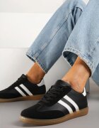modern world Sneakers Negri în Stil Tenisi Clasici cu Cusături Decorative Revasa
