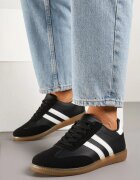 modern world Sneakers Negri în Stil Tenisi Clasici cu Cusături Decorative Revasa