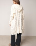 moni&co Cardigan Bej deschis Fără închidere Lung cu Glugă Wanharice