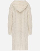 moni&co Cardigan Bej deschis Fără închidere Lung cu Glugă Wanharice