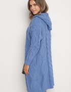 moni&co Cardigan Neîncheiat Lung cu Glugă Albastru Wanharice