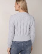 moni&co Pulover Albastru deschis cu Croială Clasică cu Flori Brodate Chasane