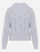 moni&co Pulover Albastru deschis cu Croială Clasică cu Flori Brodate Chasane