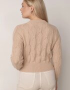 moni&co Pulover Bej cu Croi Clasic cu Flori Brodate Chasane